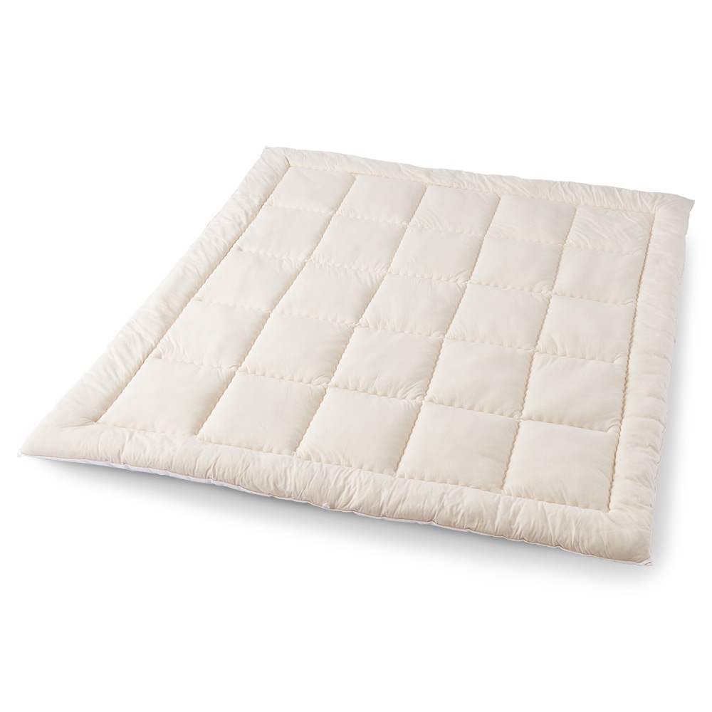 03BASIC 掛ふとん コットン天竺ニット 増量ウール100% DL(ダブルロング) キナリ WCF062DL