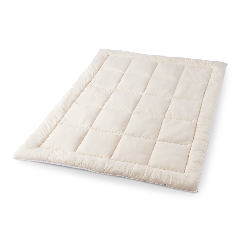 03BASIC 掛ふとん コットン天竺ニット 増量ウール100% QL(クイーンロング) キナリ WCF062QL