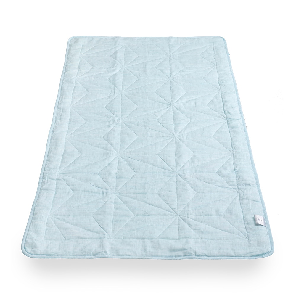 和柄文様 洗える麻敷パッド 「麻乃葉(あさのは)」 薄空 K(キング) ASP1644ABL-K