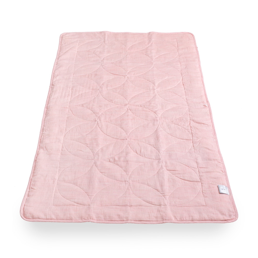 和柄文様 洗える麻敷パッド 「七宝(しっぽう)」 薄紅 SD(セミダブル) ASP1644BPI-SD