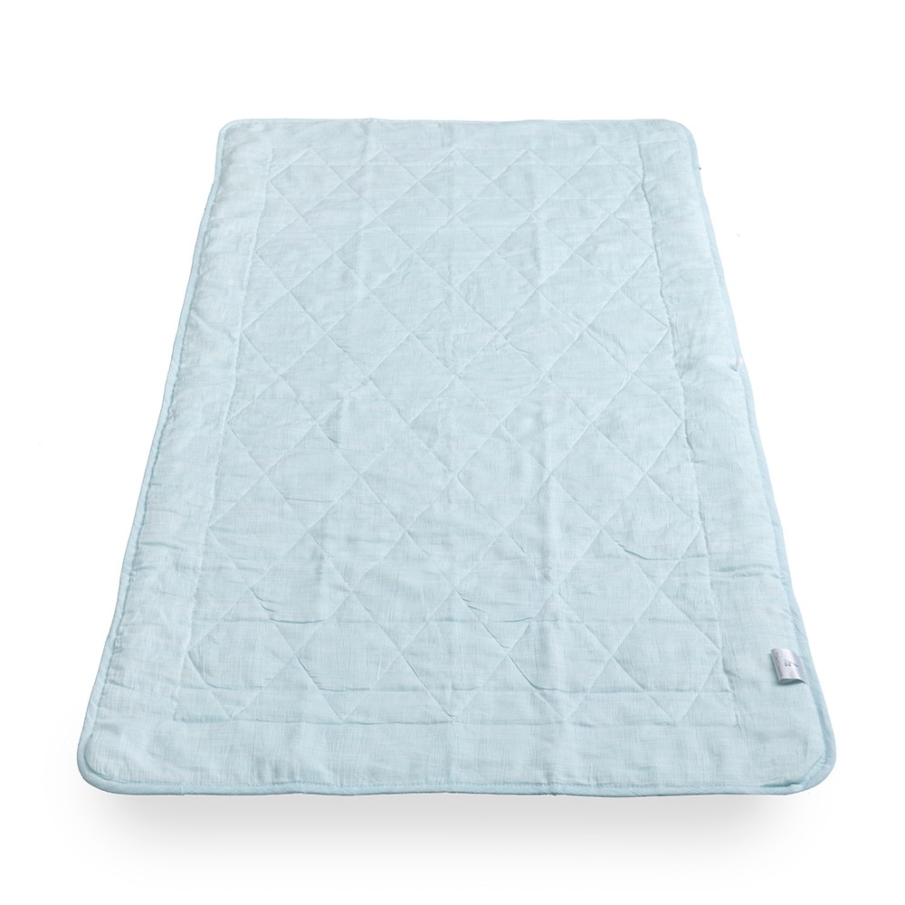 和柄文様 洗える麻敷パッド 「籠目(かごめ)」 薄空 K(キング) ASP1644CBL-K