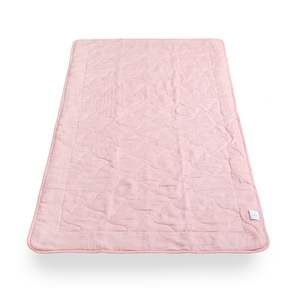 和柄文様 洗える麻敷パッド 「千鳥卍(ちどりまんじ)」 薄紅 D(ダブル) ASP1644DPI-D