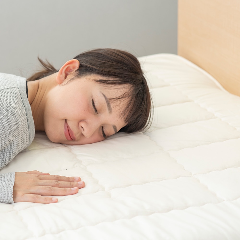 03BASIC 洗えるベッドパッド 再生繊維(セルロース)100% K(キング) キナリ BPT021K