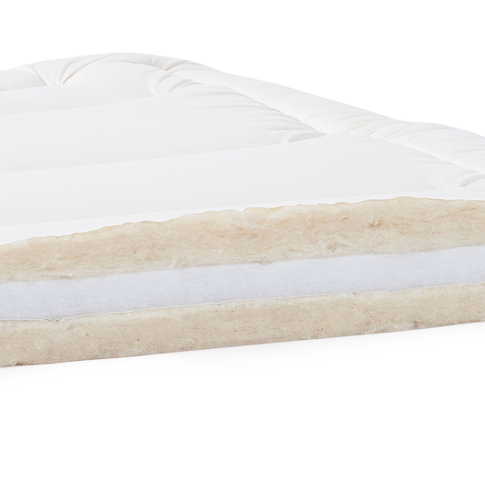 03BASIC 敷ふとん(固わた入り) ウール100％ D(ダブル) キナリ BAKS522D