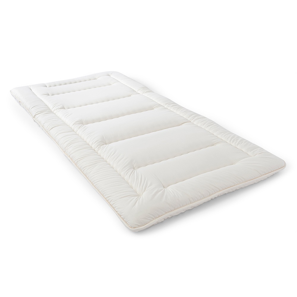 03BASIC 敷ふとん(固わた入り) ウール100％ SL(シングルロング) キナリ BAKS522SL