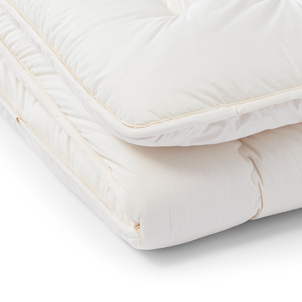 03BASIC 敷ふとん(固わた入り) ウール100％ SL(シングルロング) キナリ BAKS522SL