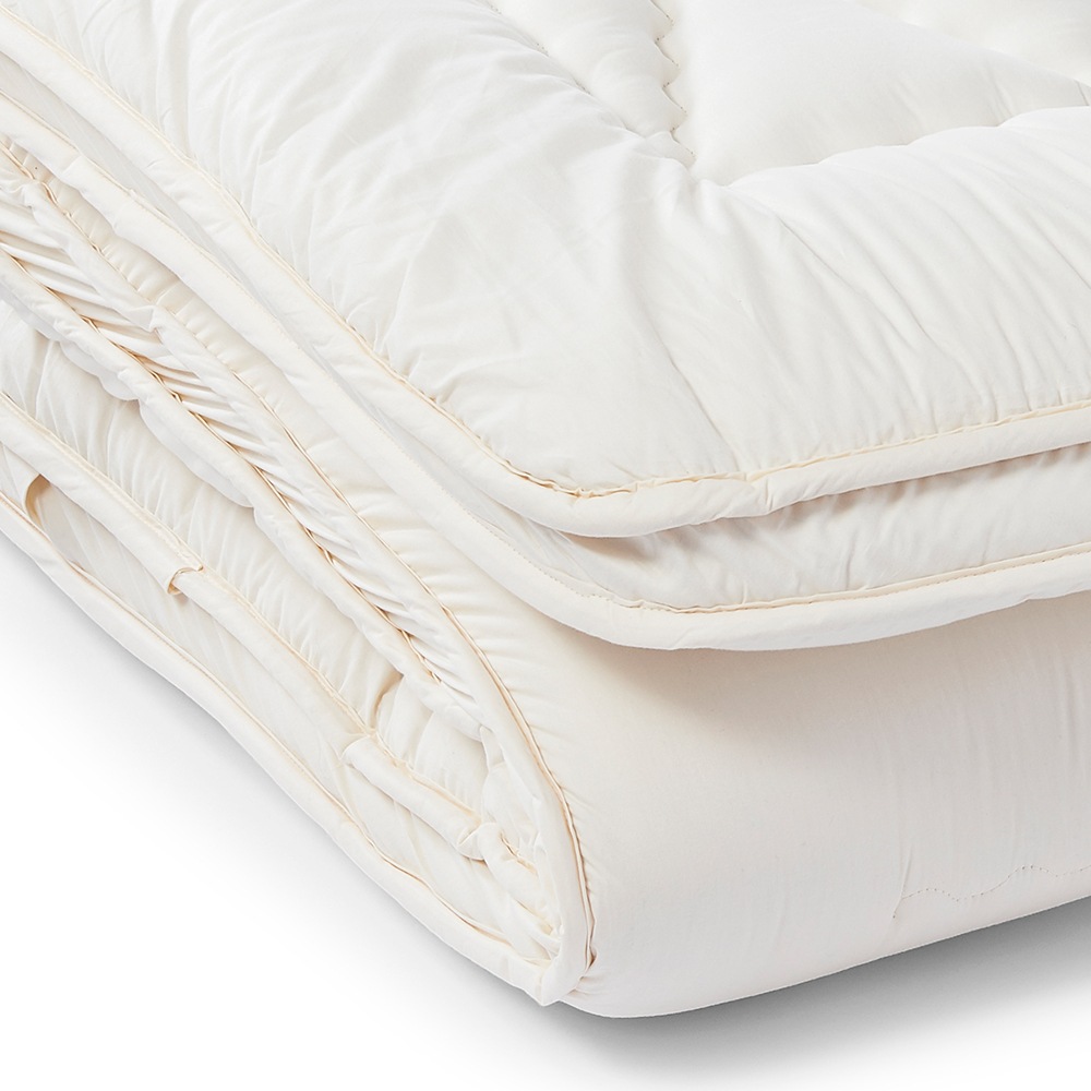 03BASIC 敷ふとん(マチ付) ウール100% D(ダブル) キナリ BAMS033D