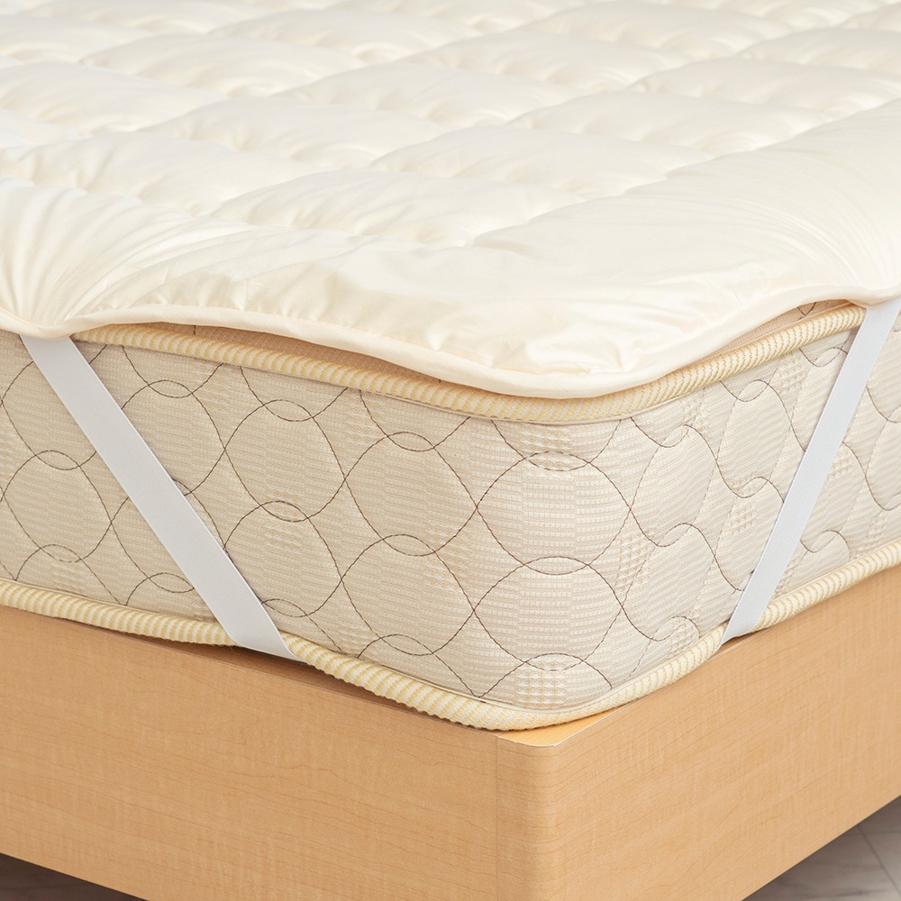 03BASIC 洗えるベッドパッド ポリエステル100% DL(ダブルロング) キナリ BPP056DL