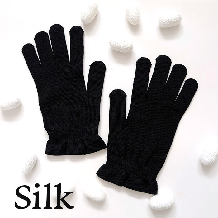 イタリア製 シルク手袋【お値下げ】 日本製】小さめシルク手袋（レディース・キッズ） | その他