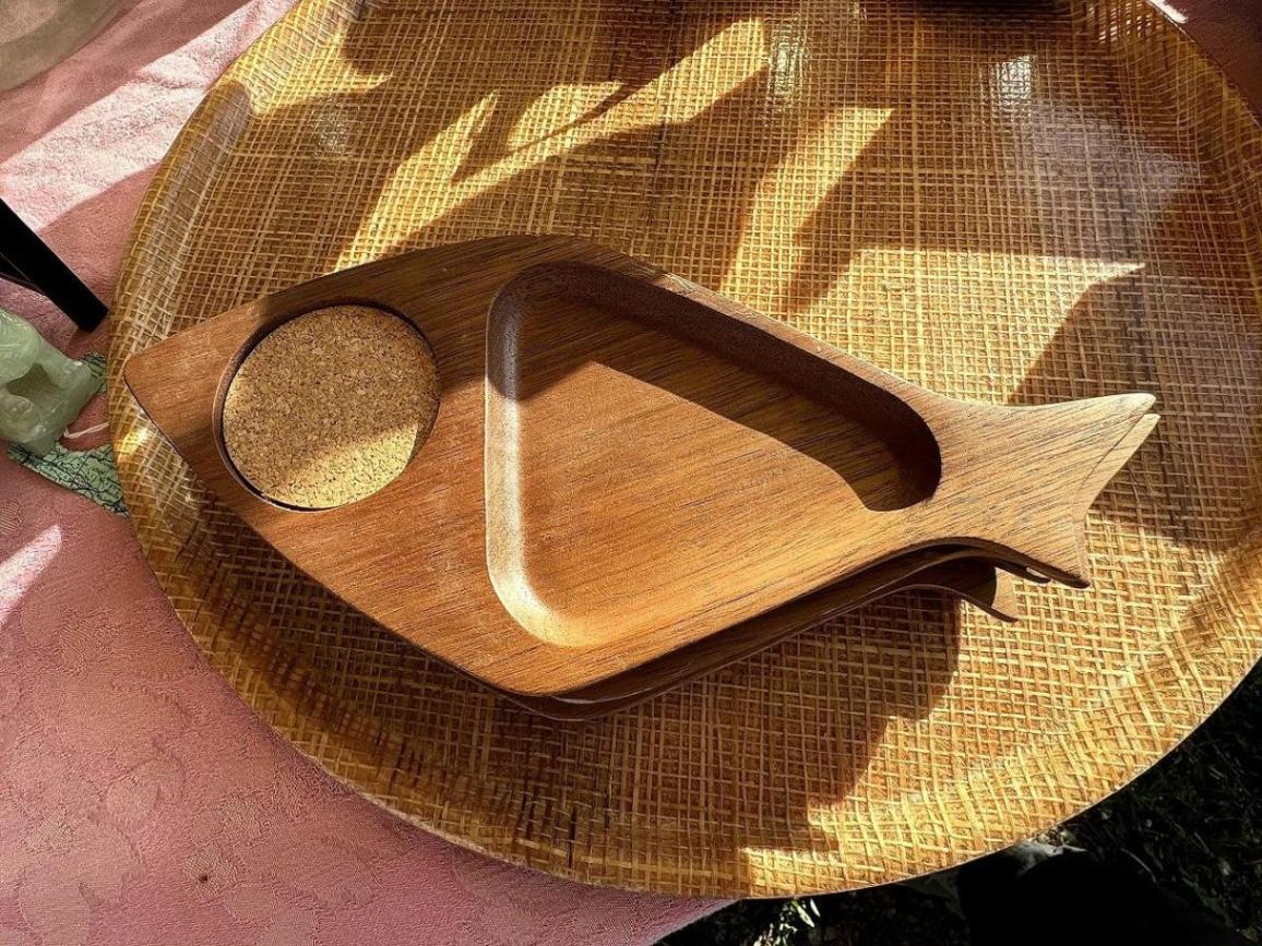 さかなコースター　ウッドトレー