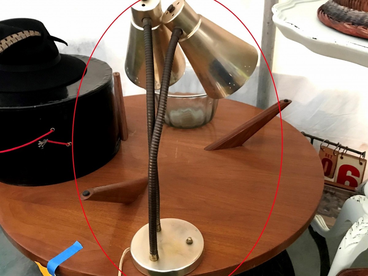 2灯グースネックデスクランプ