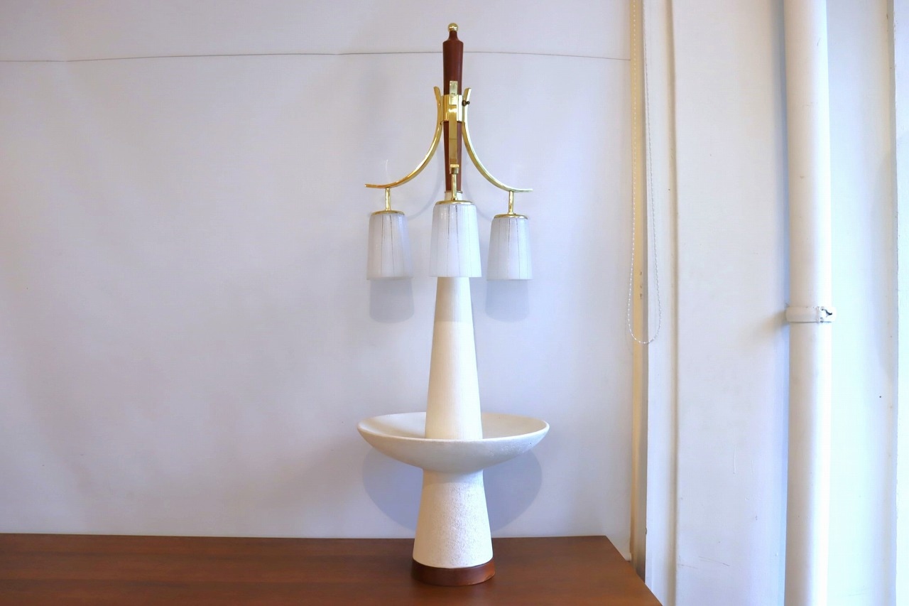 3灯ポタリーベーステーブルランプ