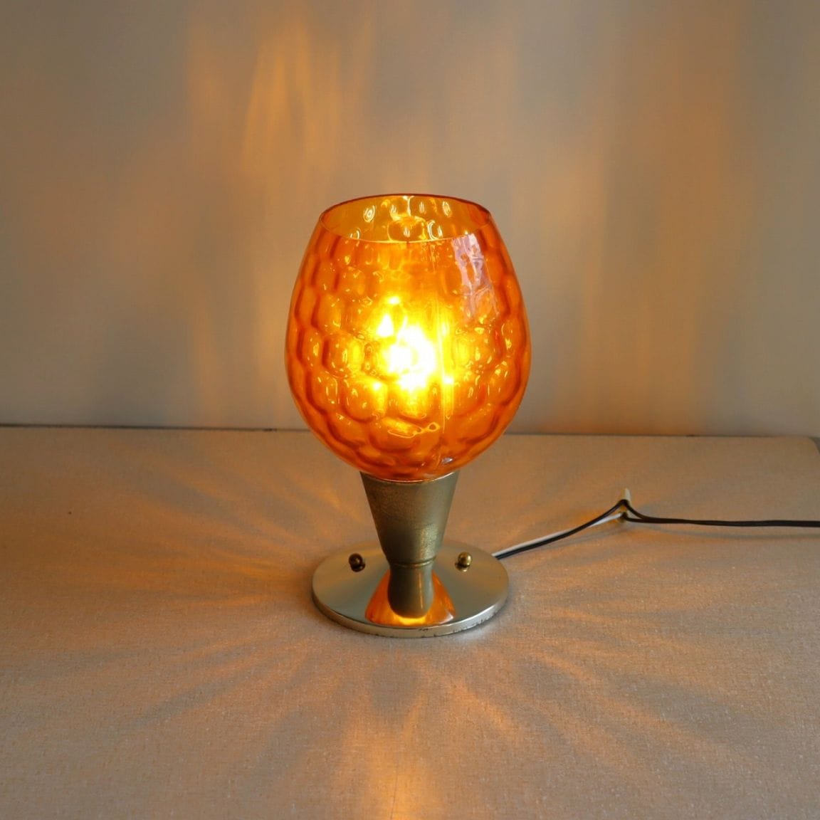 オレンジガラスシーリングランプ