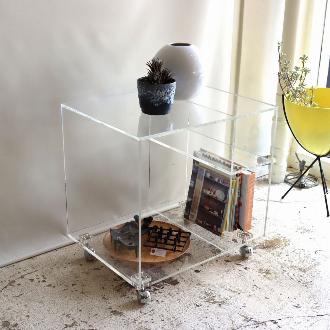 アクリルカート　ラウンドミラー