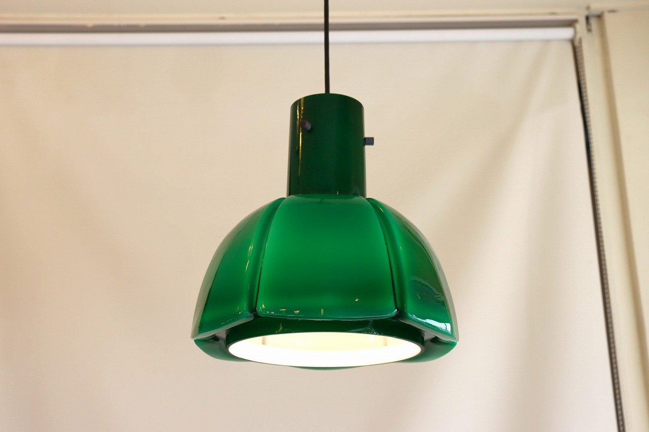 グリーンガラスペンダントランプ