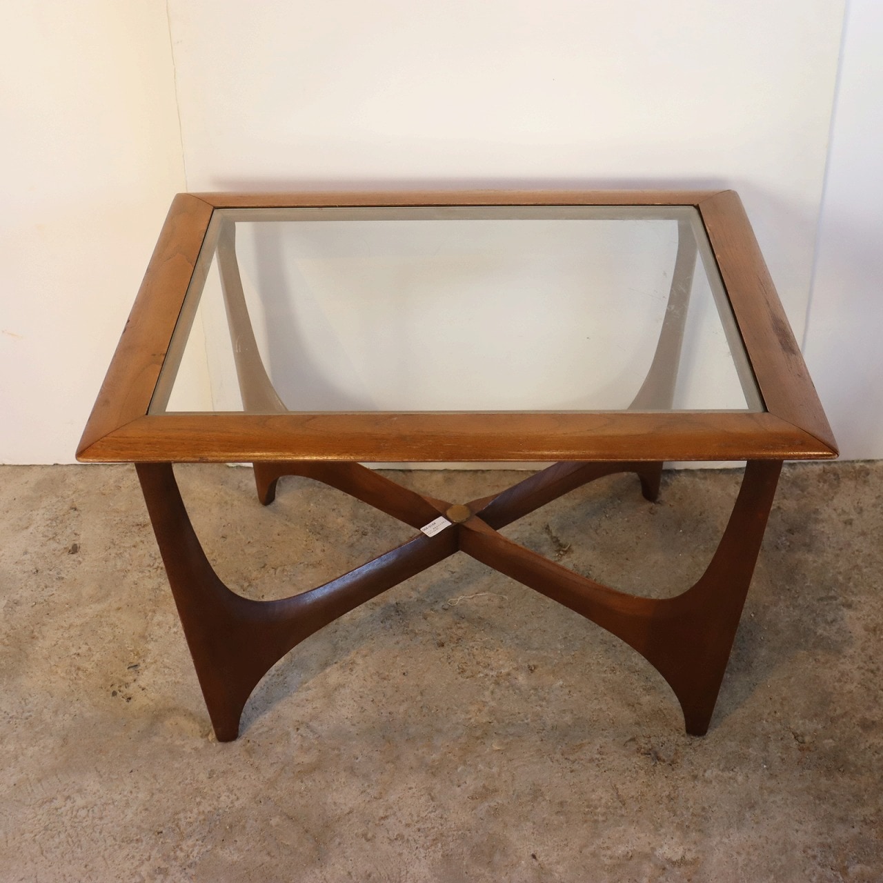 レーン　ガラストップサイドテーブル