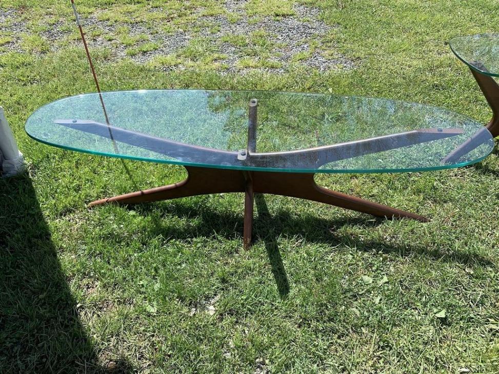 [HOLD]エイドリアンピアソール　ガラスコーヒーテーブル