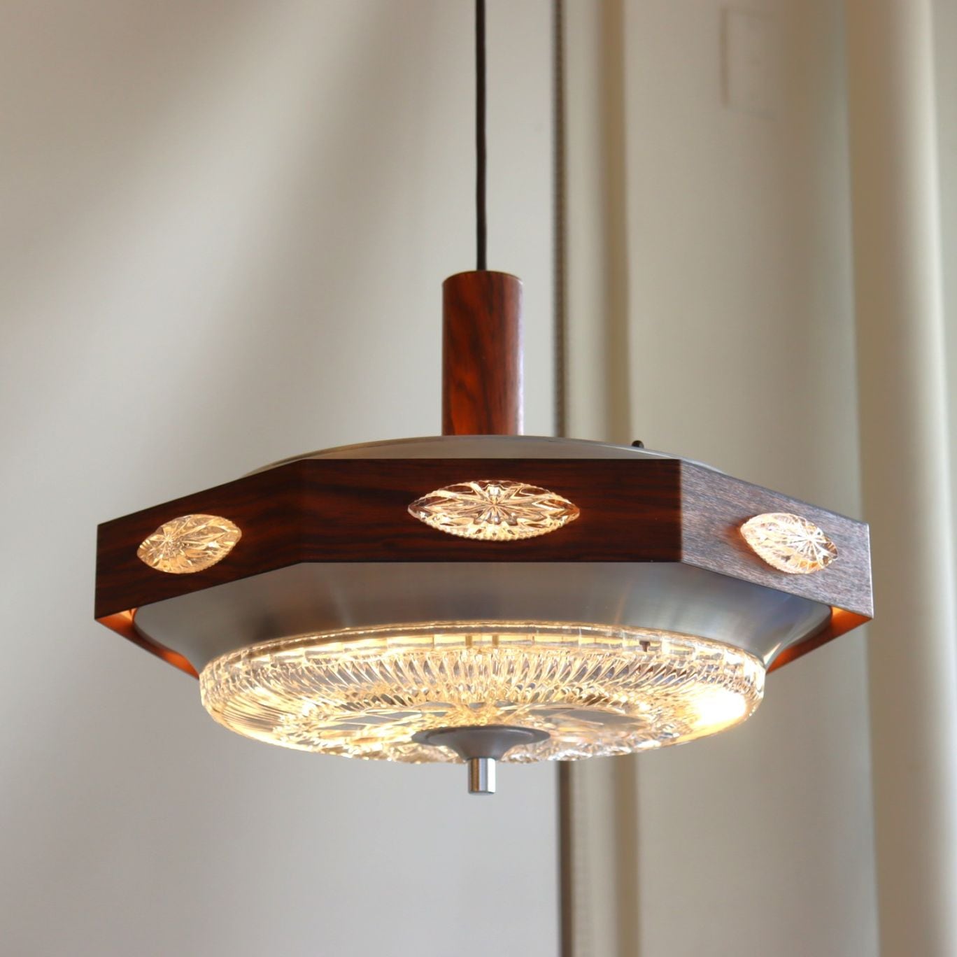 七角形ガラスペンダントランプ