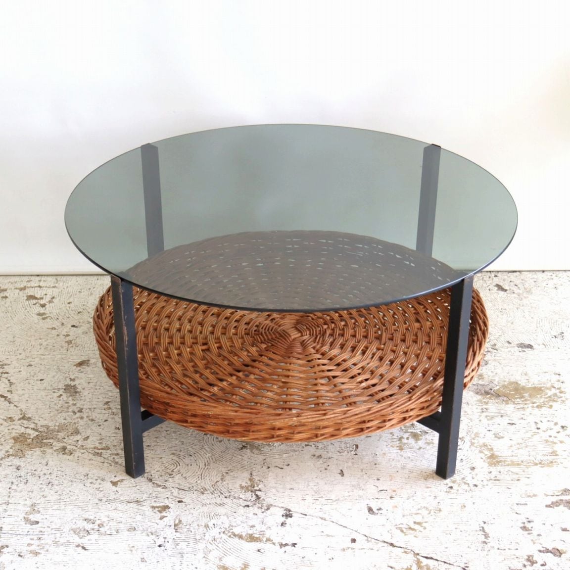 ガラストップコーヒーテーブル