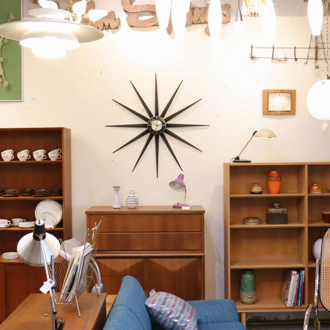 ビンテージ　スターバースト ウォールクロック　キャンドルホルダー 60's ウェルビー社製スターバーストウォールクロック | 時計 | パーム