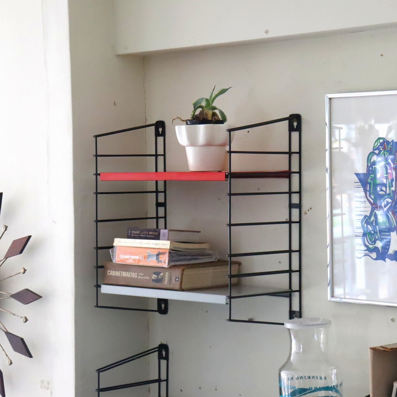 TOMADO社製ウォールシェルフ(レッド・グレー) | ウォールアイテム