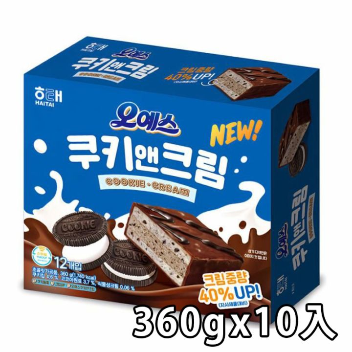 【ヘテ】 Oh!Yes クッキー＆クリーム 360g / 10入