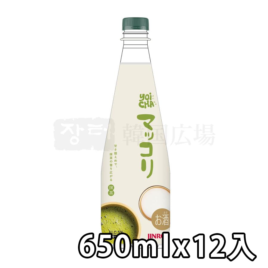【JINRO】 YOICHAマッコリ 抹茶味 650ml / 12入