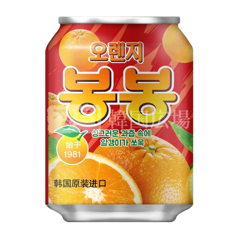 【ヘテ】 オレンジ ボンボン ジュース 238ml (缶) / 72入