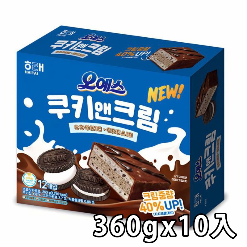 【ヘテ】 Oh!Yes クッキー＆クリーム 360g / 10入