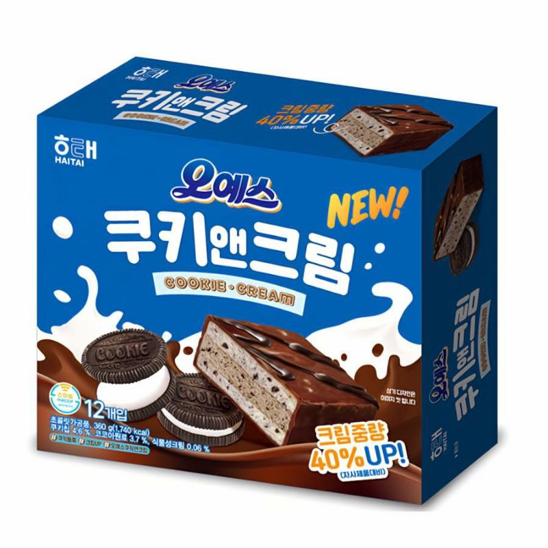 【ヘテ】 Oh!Yes クッキー＆クリーム 360g / 10入
