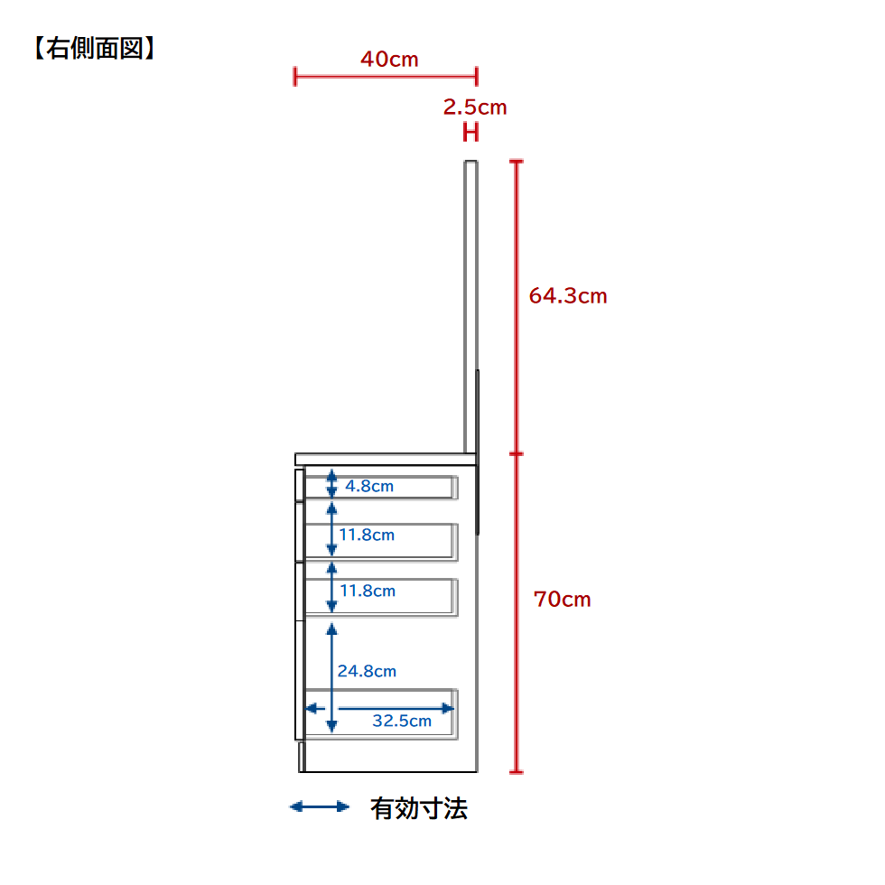 №65 DRESSER ＆ MIRROR -HIGH GLOSS PURE WHITE-