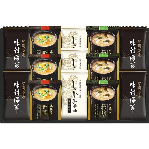 マルコメ　フリーズドライみそ汁&有明海産味付海苔セット<br>送料無料
