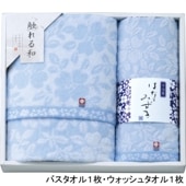 【今治産】＜触れる和　はなみずき＞<b>20%OFF　</b><br>バスタオル1枚・ウォッシュタオル１枚