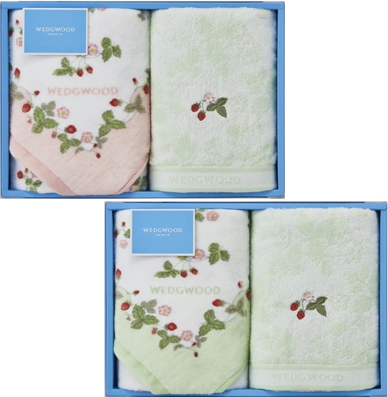＜WEDGWOOD＞ウェッジウッド・ワイルドストロベリー<br><b>10%OFF　</b>フェイスタオル2P