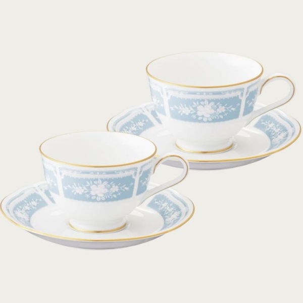 送料無料！ノリタケ・レースウッドゴールド カップ&ソーサーペア