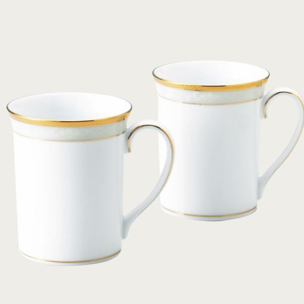 ノリタケ・ハンプシャーゴールド マグカップペア