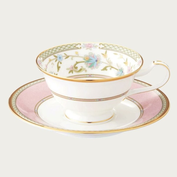 送料無料！ノリタケ・ヨシノ カップ&ソーサー(ピンク)1客