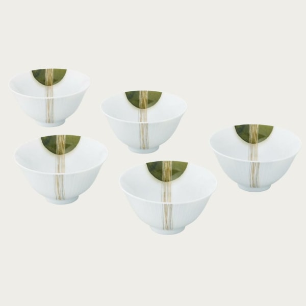 送料無料！ノリタケ・常葉草 煎茶揃(5個)