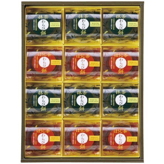 hitotoe ひととえ　宇治茶わらび餅 抹茶とほうじ茶　12個　12号