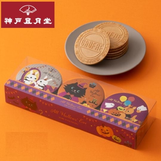 神戸風月堂　ハロウズイブミニゴーフル（３缶）