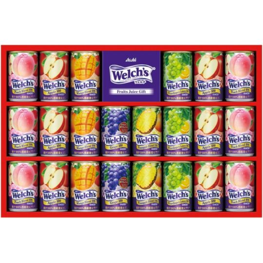 ウェルチ　１００％果汁ギフト　２２本　W30T　ブランド、おいしい、ジュース、飲みやすい、濃厚、上質、味わい、果実100%、こだわり、アサヒ飲料