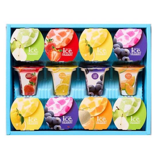 Hitotoe　ひととえ　 凍らせて食べる アイスデザート12個入　IDF-30　国産、フルーツ、シャーベット、なめらか、ヨーグルト、フルーティー、爽やか、常温保存、化粧箱入、山梨、葡萄、瀬戸内、柚子檸檬、北海道、メロン、福岡