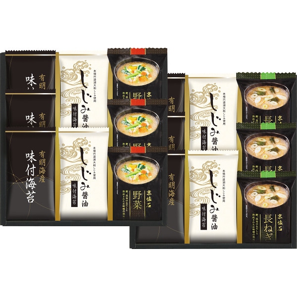 マルコメ　フリーズドライみそ汁&有明海産味付海苔セット<br>送料無料