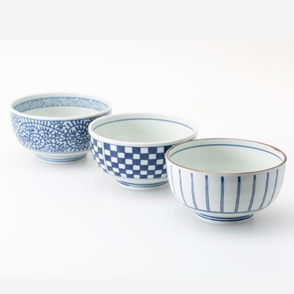 美濃焼　藍屋　丼トリオ　31057　3枚、