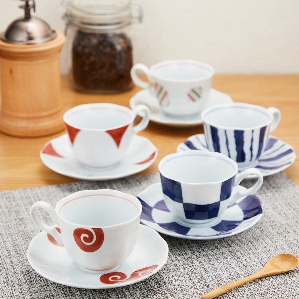 京焼　コーヒー碗と受け皿5客 京焼 コーヒー碗と受け皿5客 取り扱い商品 伝統工芸品「京焼・清水焼