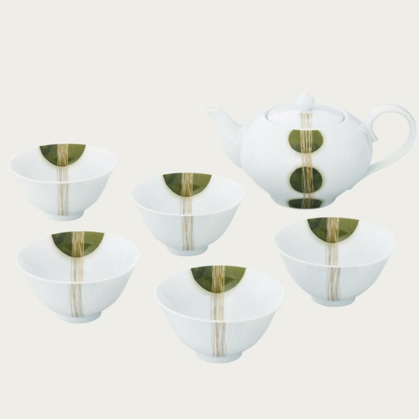 送料無料！ノリタケ・常葉草 煎茶器揃