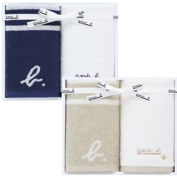 アニエスベー　<br>フェイスタオル２枚セット