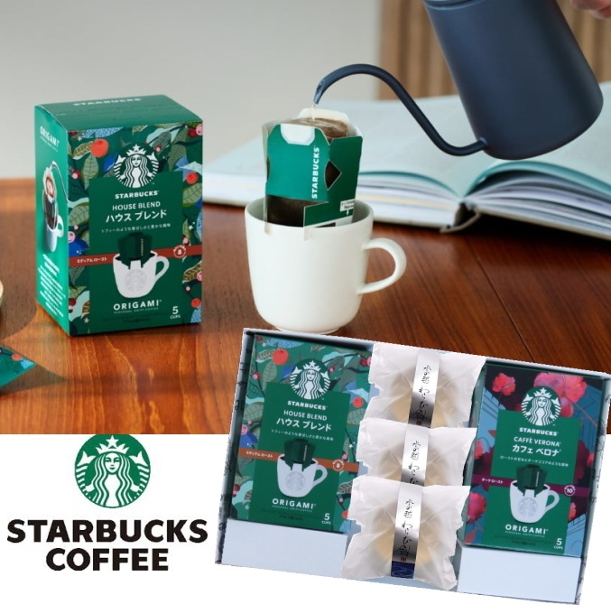 母の日☆スターバックスオリガミドリップコーヒー＆水わらび餅  <br>【当日発送商品】　送料無料