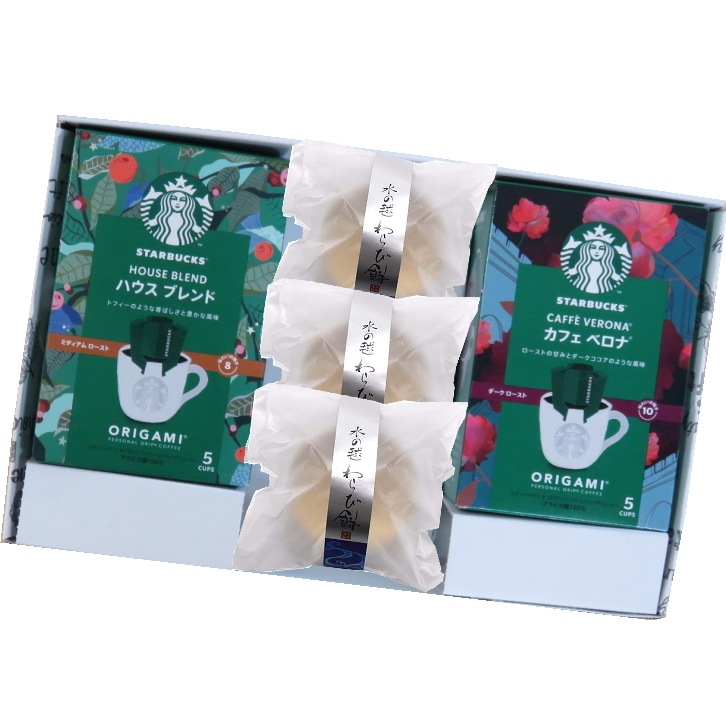 母の日☆スターバックスオリガミドリップコーヒー＆水わらび餅  <br>【当日発送商品】　送料無料