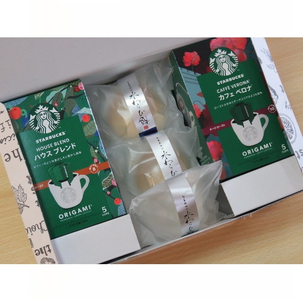 母の日☆スターバックスオリガミドリップコーヒー＆水わらび餅  <br>【当日発送商品】　送料無料
